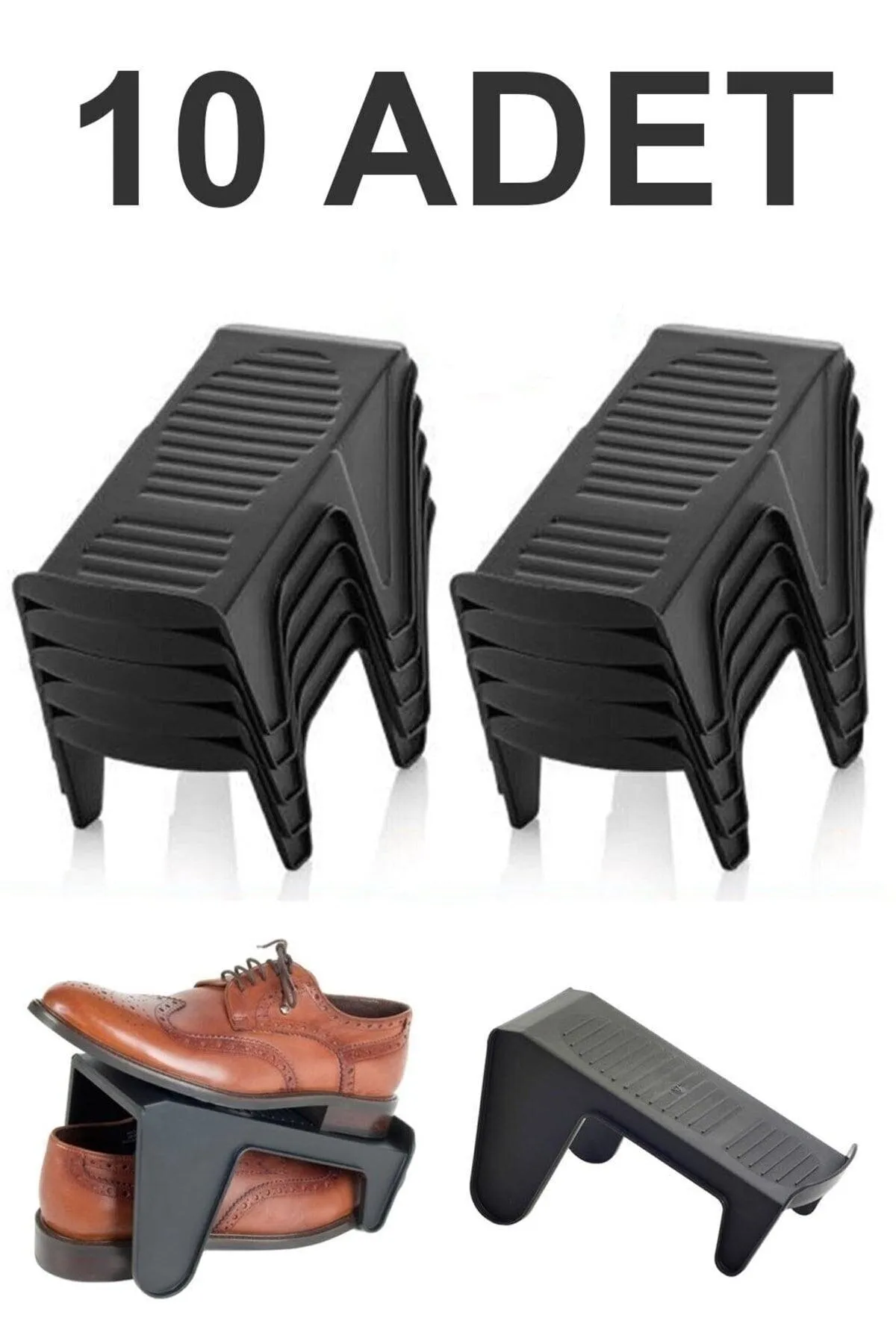 10 Pcs Single Shoe Organizer Shoe Ramp In The Cabinet Shoe Rack
