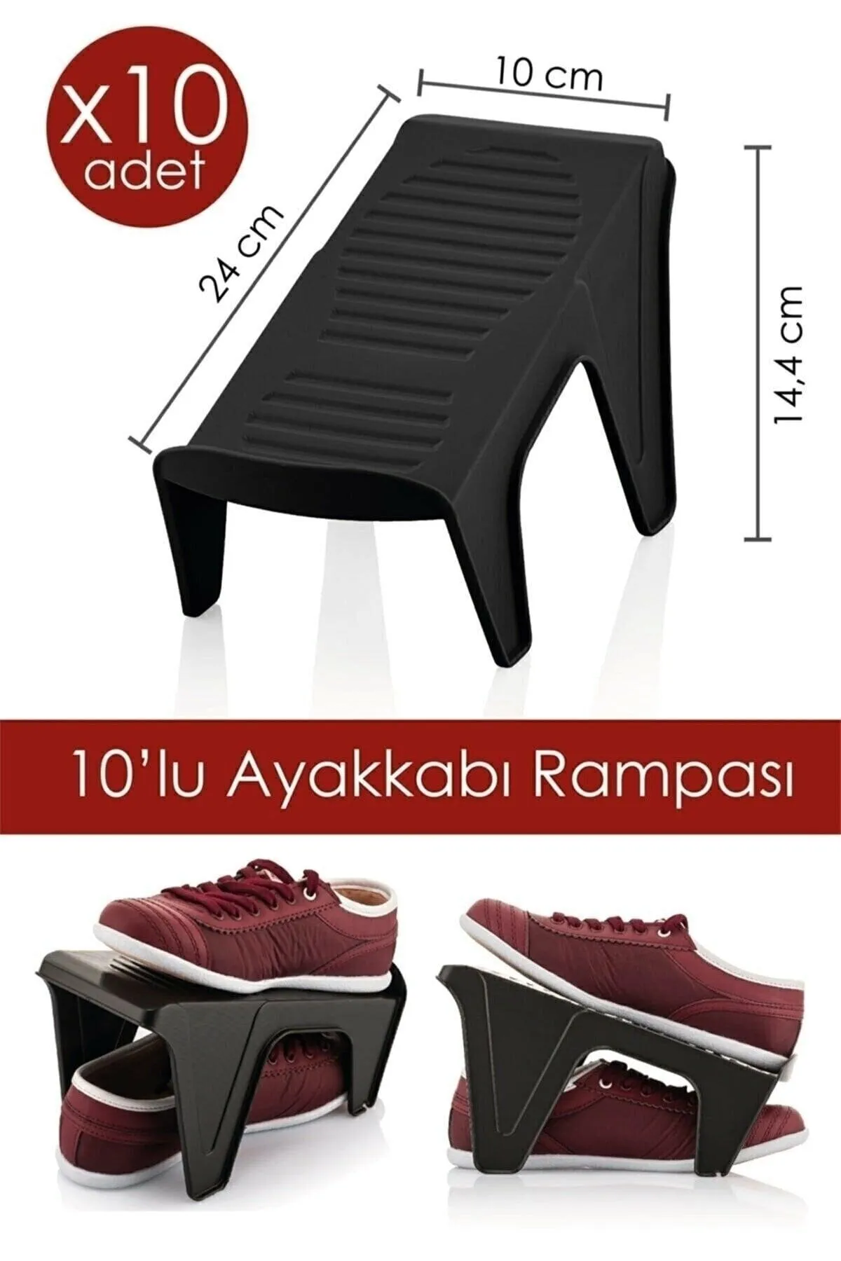 10 Pcs Single Shoe Organizer Shoe Ramp In The Cabinet Shoe Rack