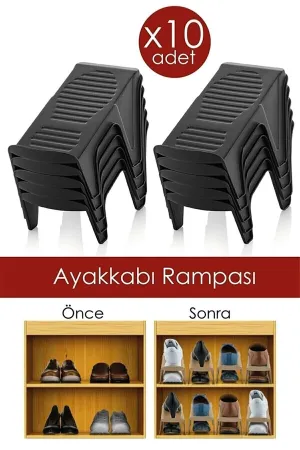 10 Pcs Single Shoe Organizer Shoe Ramp In The Cabinet Shoe Rack