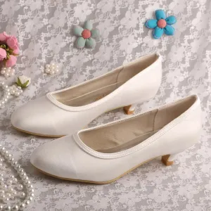 4cm Heel Satin Bridal Shoes