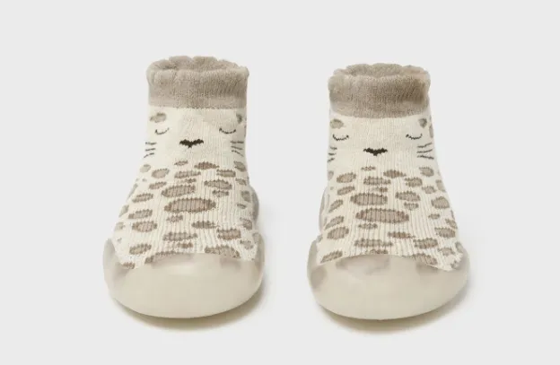 9679  Mayoral Baby Girls Mayoral Ankle Sock Shoe - Milk Leopard