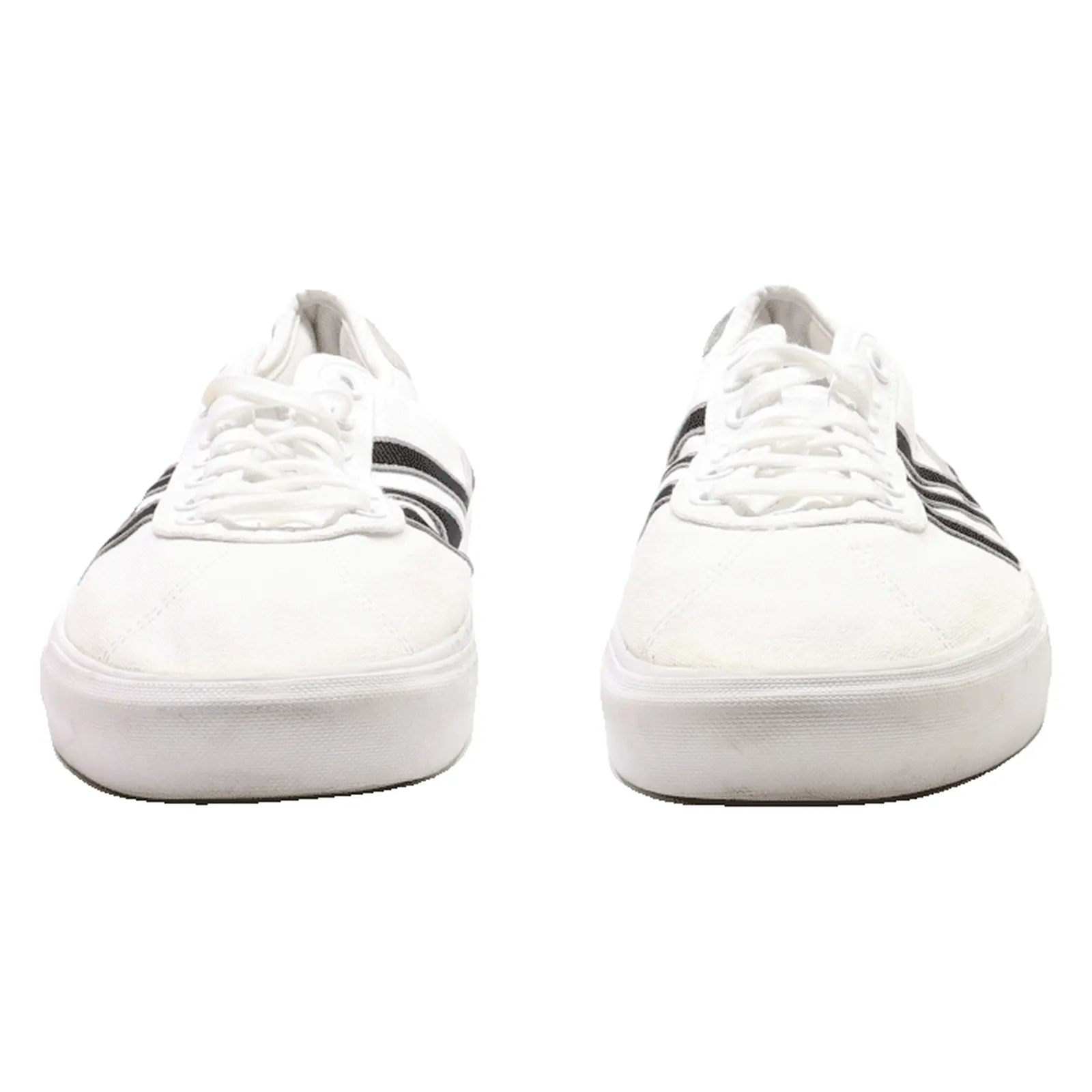 ADIDAS Low Top Trainers White Canvas Mens UK 11