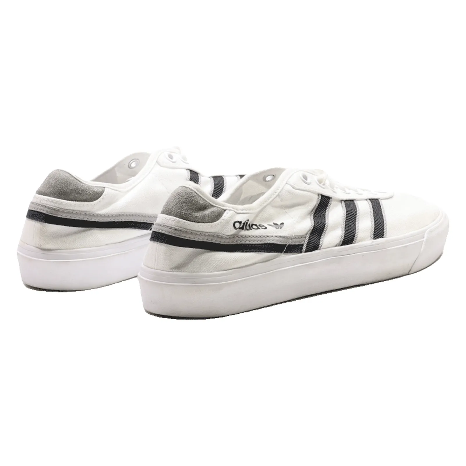 ADIDAS Low Top Trainers White Canvas Mens UK 11