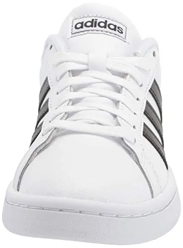 adidas mens Grand Court Sneaker, White/Core Black/White, 9.5 US