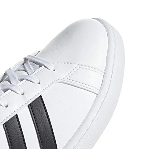 adidas mens Grand Court Sneaker, White/Core Black/White, 9.5 US