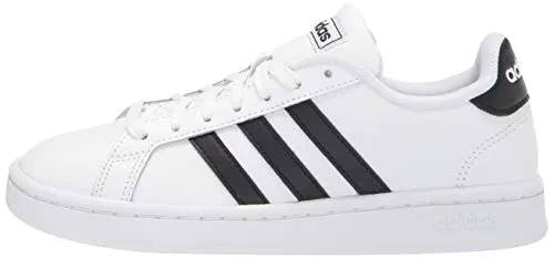 adidas mens Grand Court Sneaker, White/Core Black/White, 9.5 US