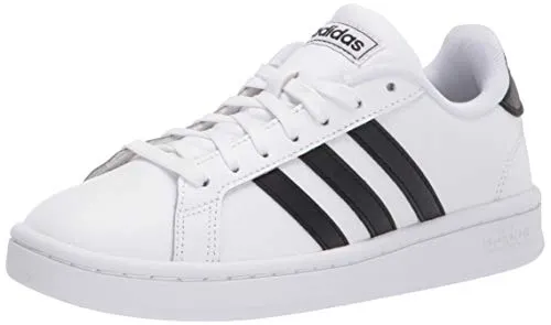 adidas mens Grand Court Sneaker, White/Core Black/White, 9.5 US