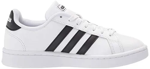adidas mens Grand Court Sneaker, White/Core Black/White, 9.5 US