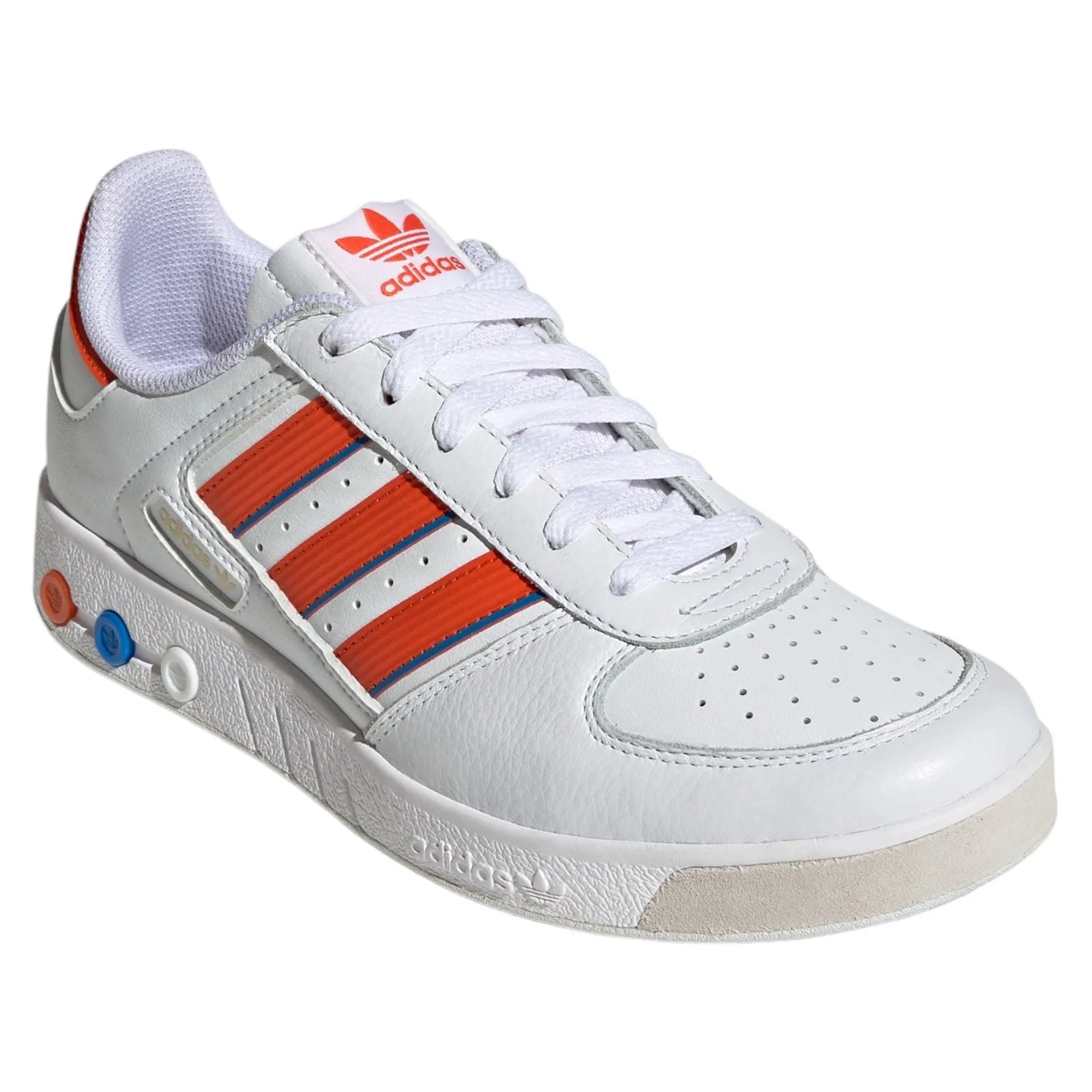 adidas Originals G.S. Court Shoes - Cloud White / Collegiate Orange