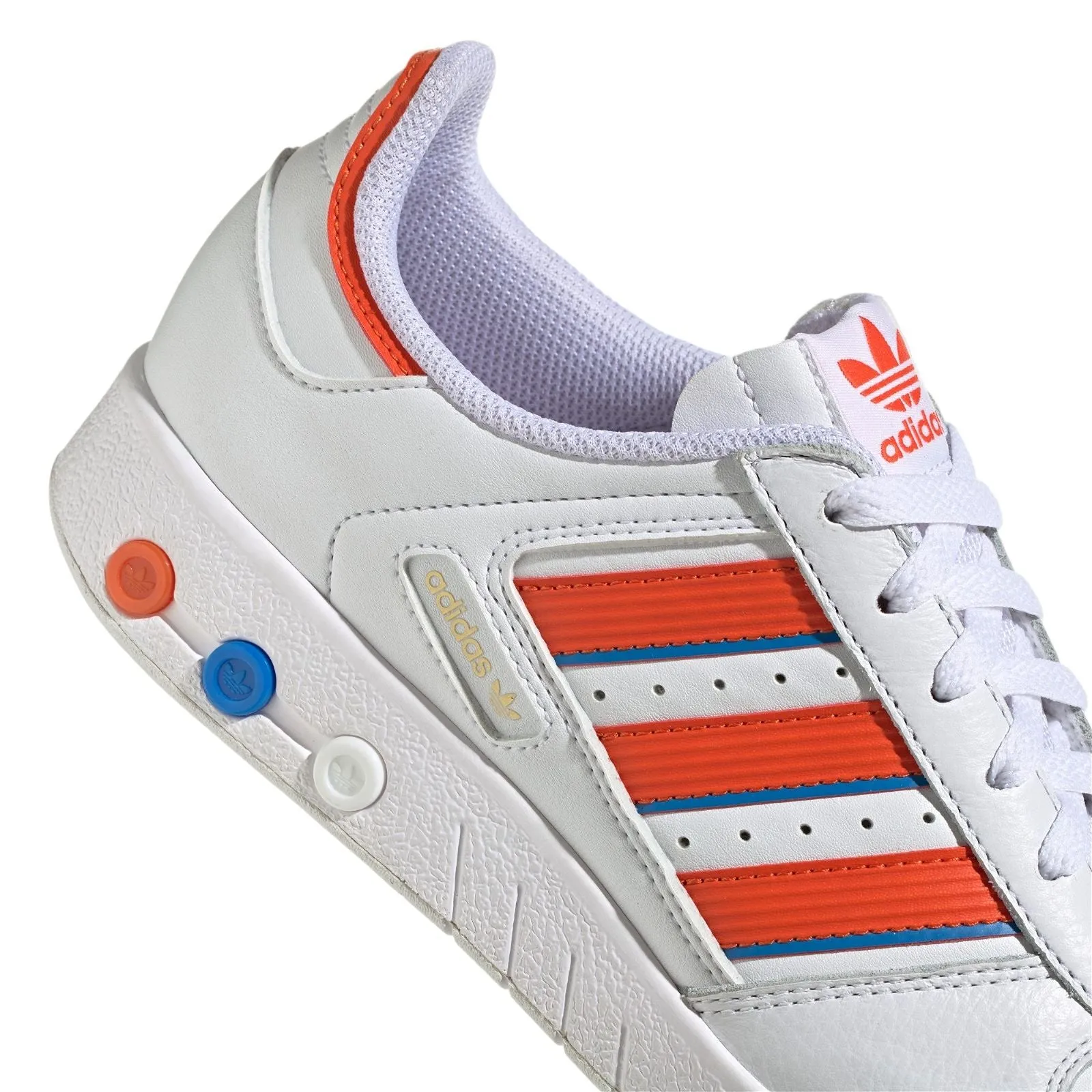 adidas Originals G.S. Court Shoes - Cloud White / Collegiate Orange