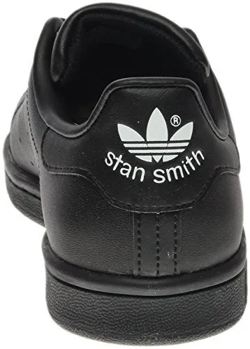 adidas Performance Stan Smith J Tennis Shoe (Big Kid), Black/Black/Running White, 4.5 M US Big Kid