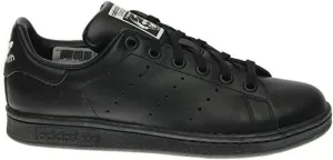 adidas Performance Stan Smith J Tennis Shoe (Big Kid), Black/Black/Running White, 4.5 M US Big Kid