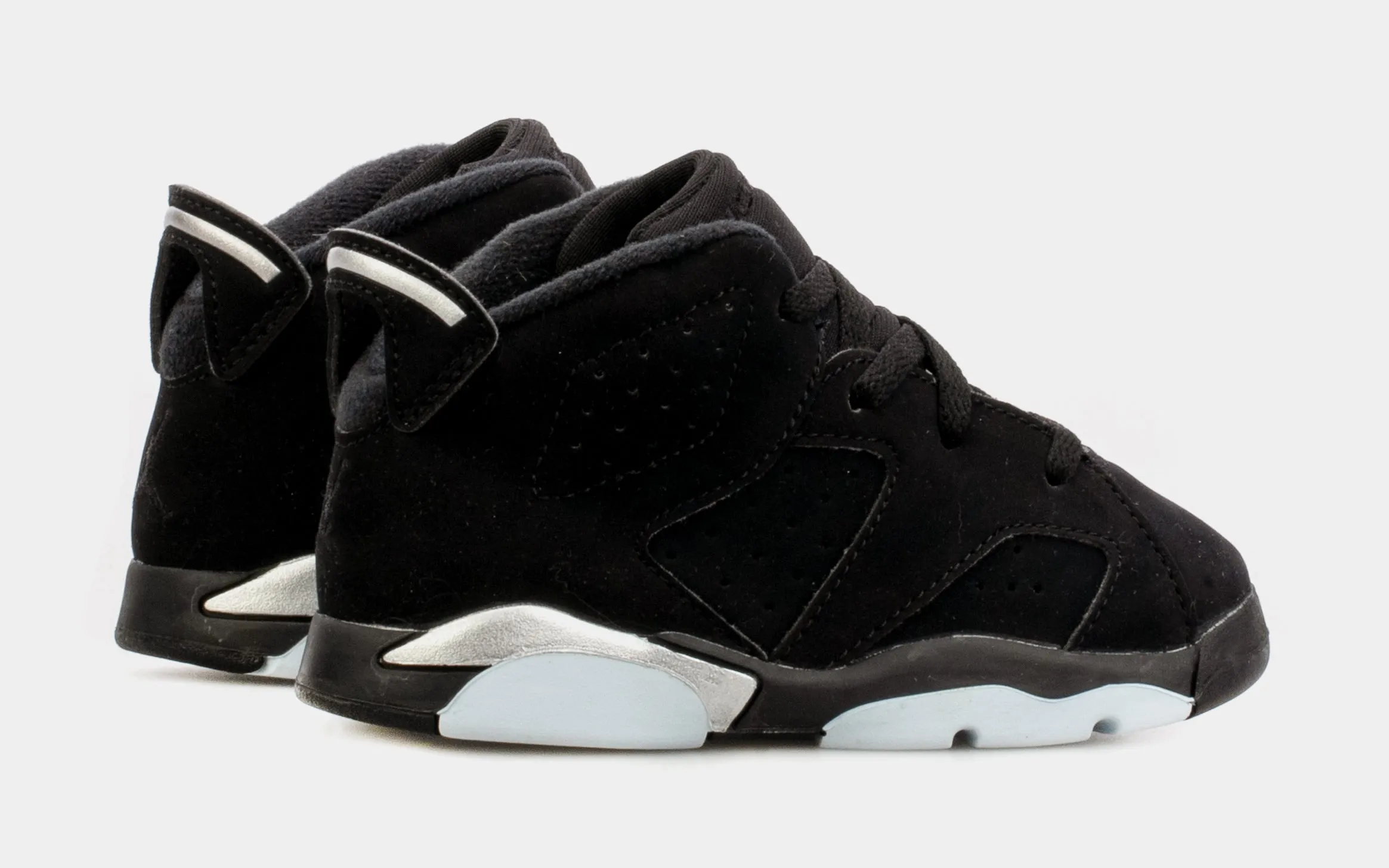 Air Jordan 6 Black Metallic Infant Toddler Lifestyle Shoes (Black) Free Shipping
