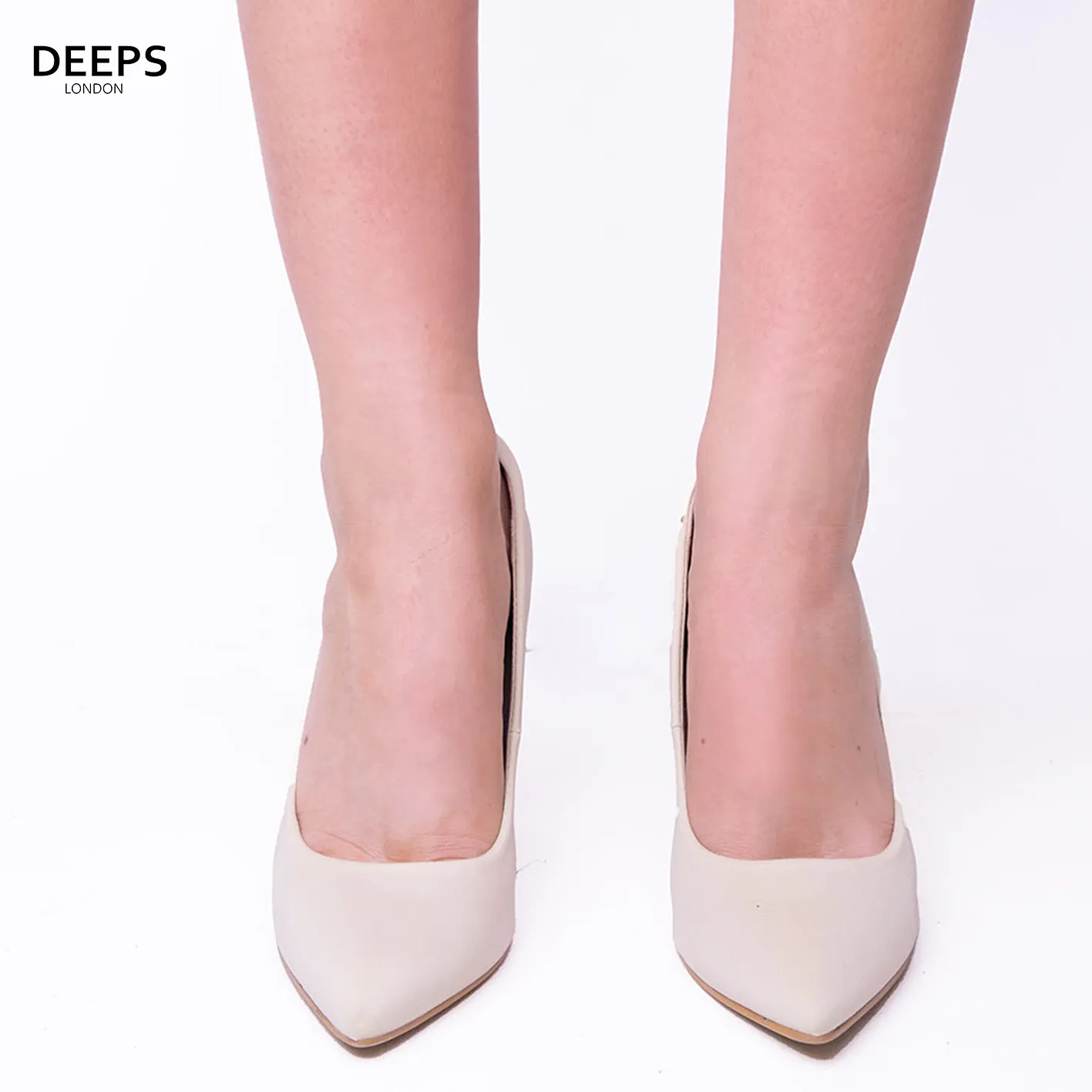AMARA LYCRA STILETTO HIGH HEEL POINTED TOE PUMPS BLACK