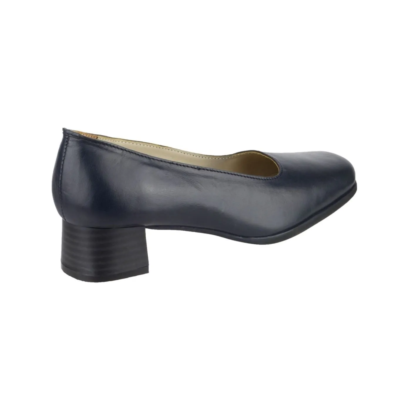 Amblers Walford Navy Ladies Leather Shoes