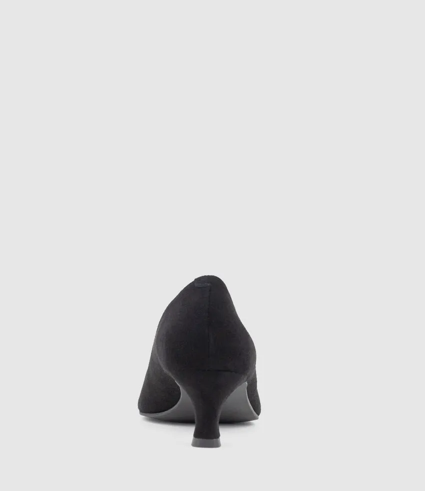 ASTRA60 Pump with Trim in Black Suede