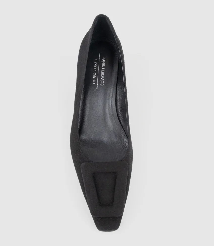 ASTRA60 Pump with Trim in Black Suede