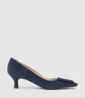 ASTRA60 Pump with Trim in Navy Suede