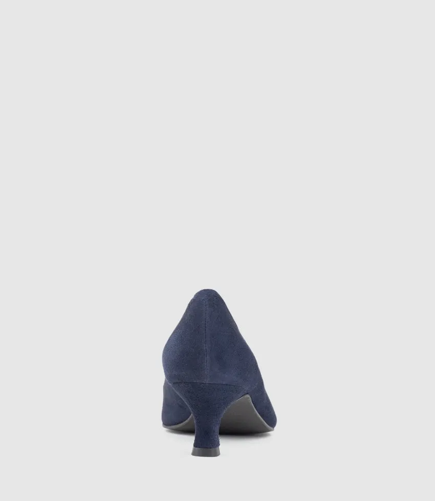 ASTRA60 Pump with Trim in Navy Suede