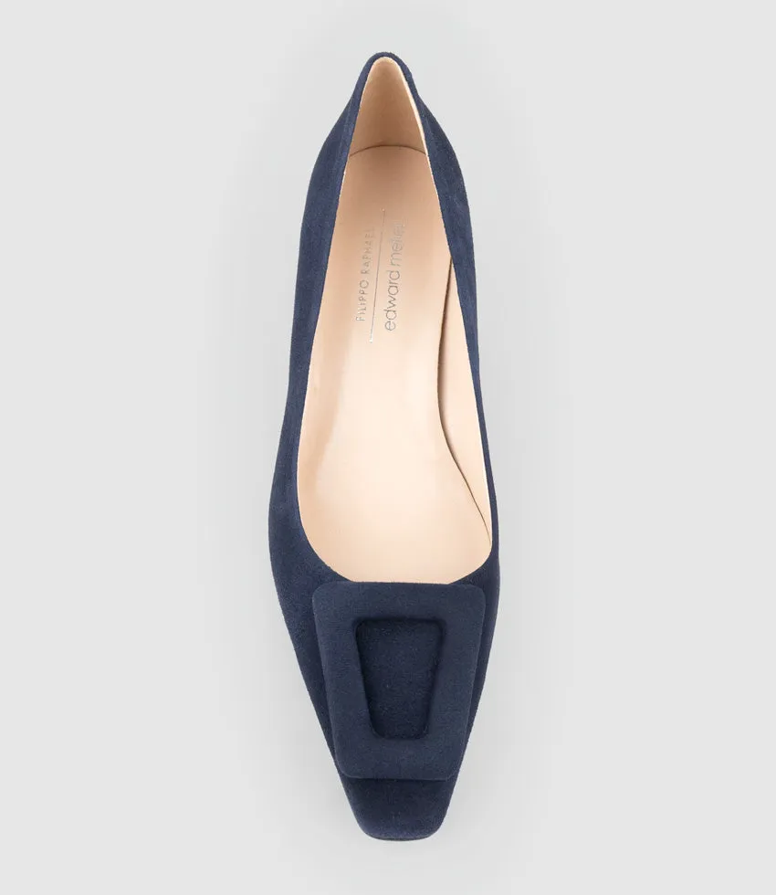 ASTRA60 Pump with Trim in Navy Suede
