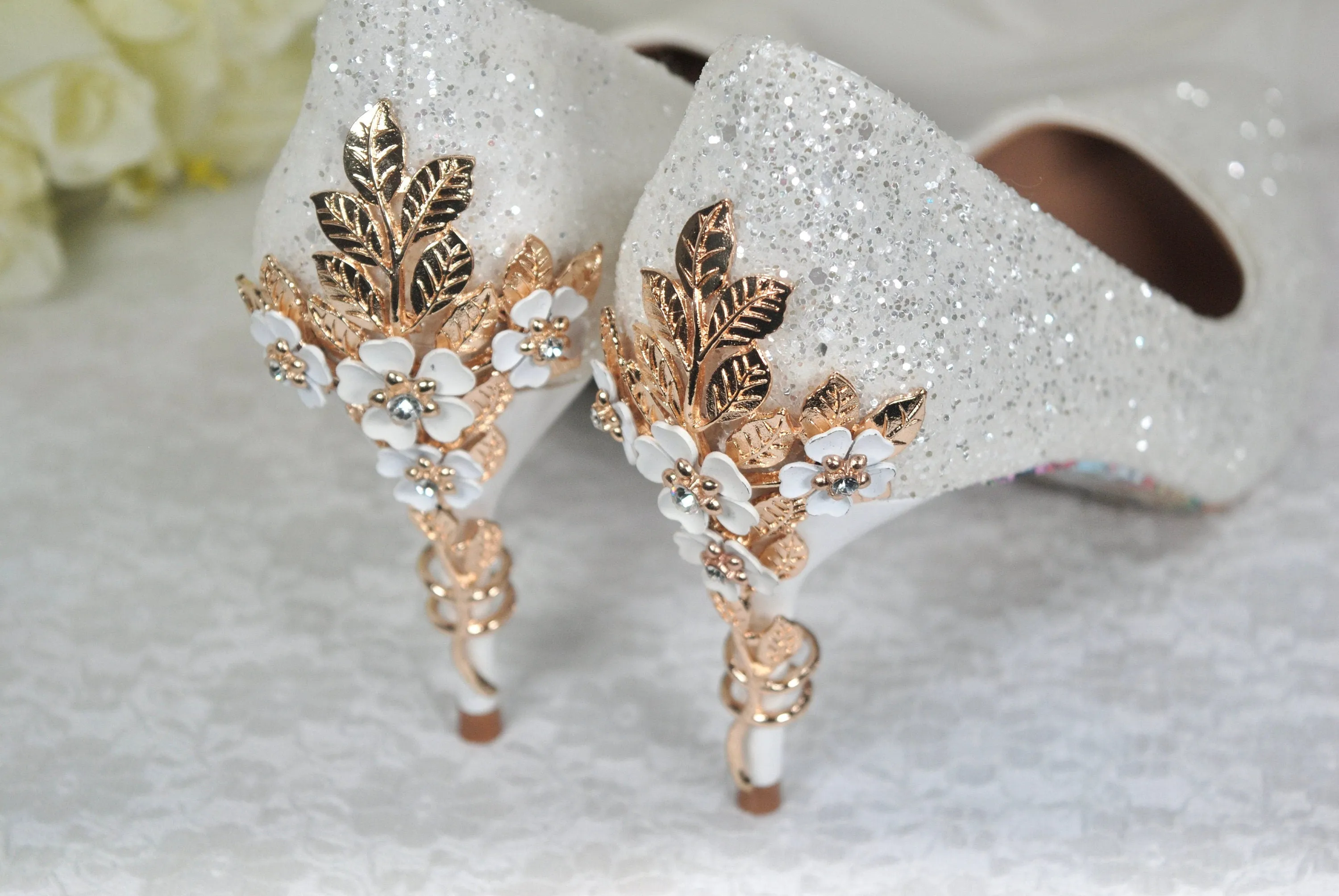 Beauty and the Beast 7cm Bridal Shoes UK6/US8.5