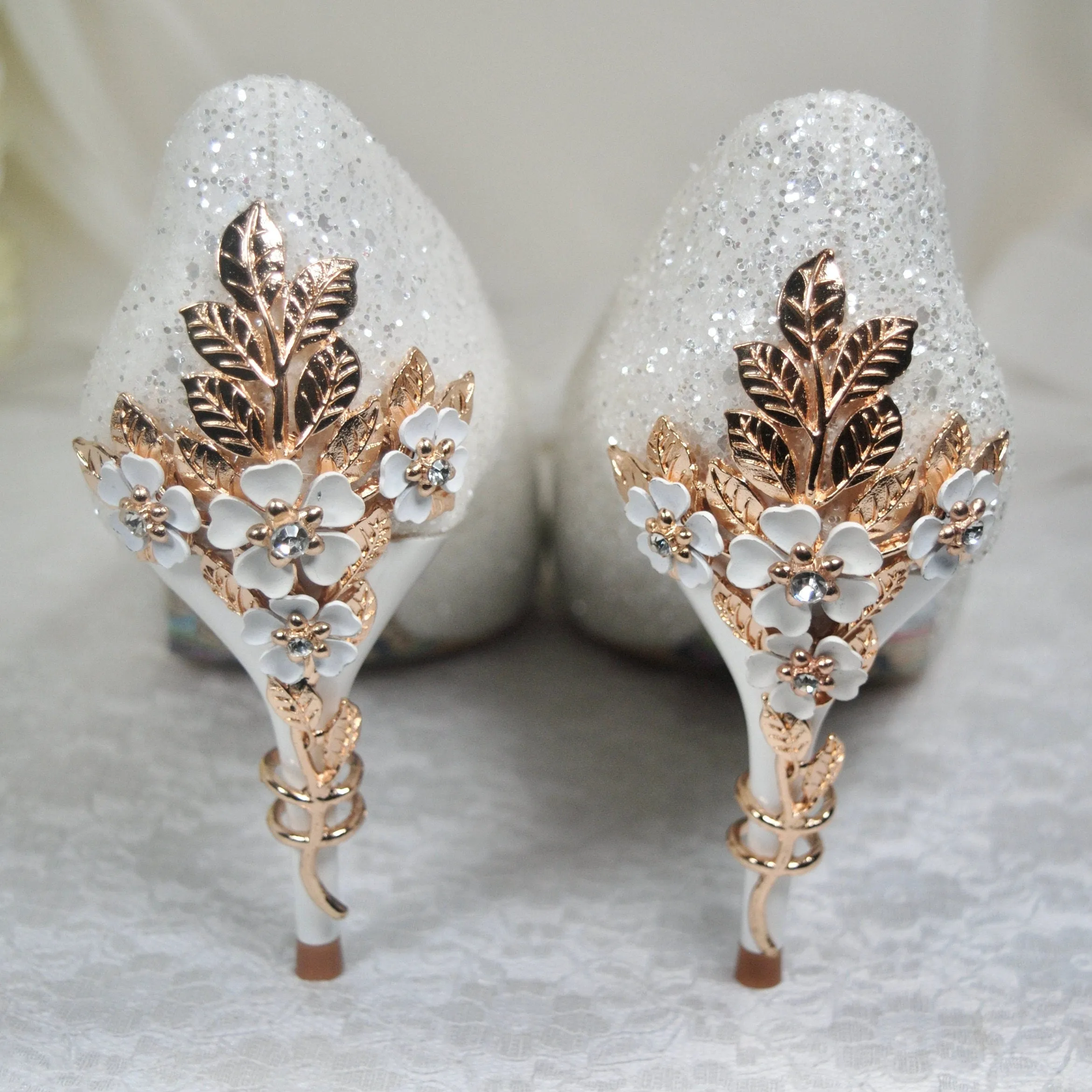 Beauty and the Beast 7cm Bridal Shoes UK6/US8.5