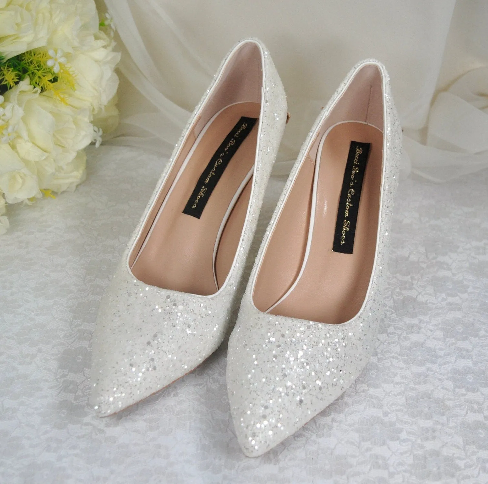 Beauty and the Beast 7cm Bridal Shoes UK6/US8.5
