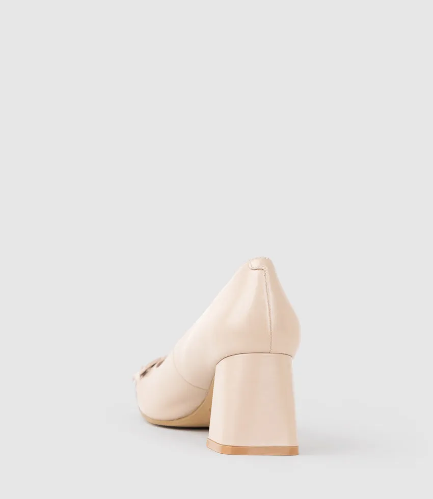 BIANCA65 Pump with Trim in Nude Calf