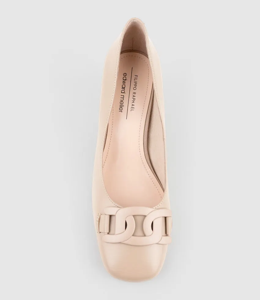 BIANCA65 Pump with Trim in Nude Calf