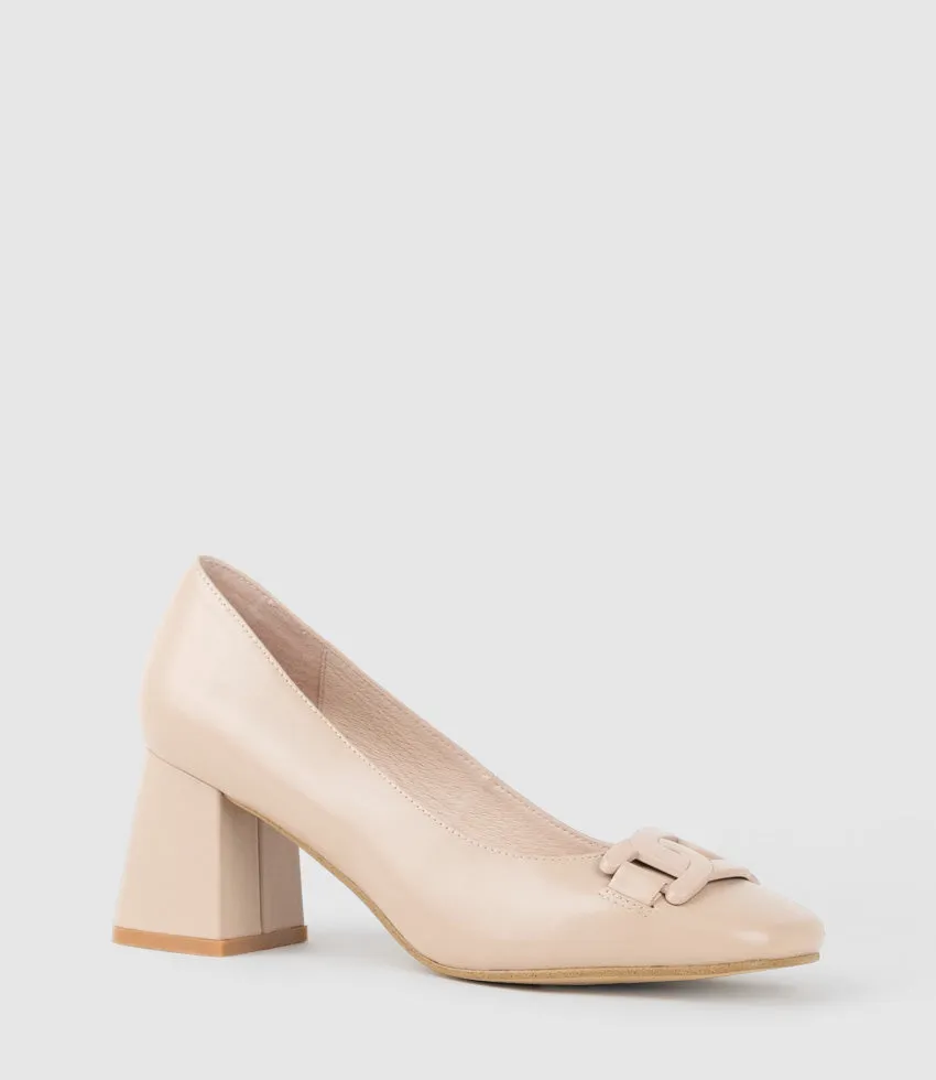 BIANCA65 Pump with Trim in Nude Calf