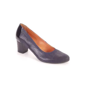 Bioeco 5527 NAVY Leather Court Shoe matching bag available