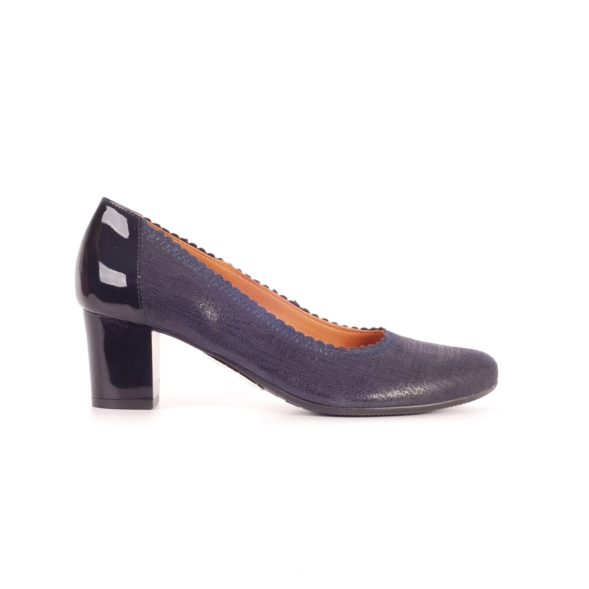 Bioeco 5527 NAVY Leather Court Shoe matching bag available