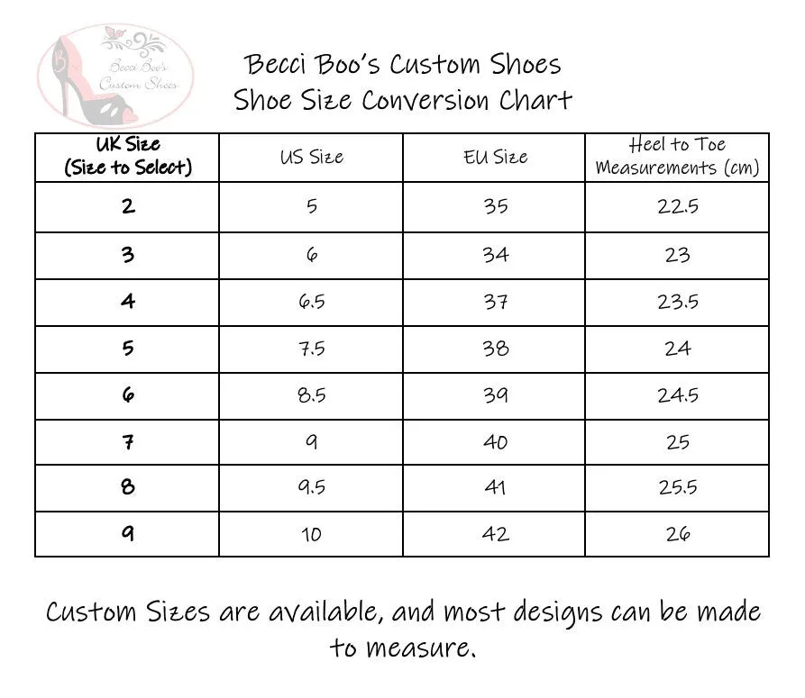 Black Satin with Red Soles Size UK6.5/US9