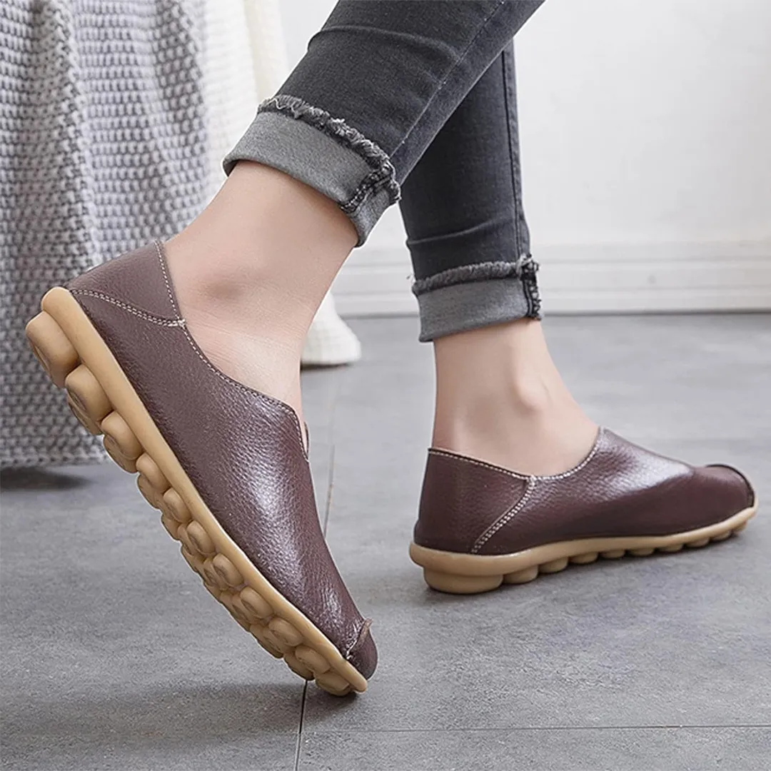 Blisscomfy Wide Toe Box & Wide Size Leather Moccasin - Loved Colors