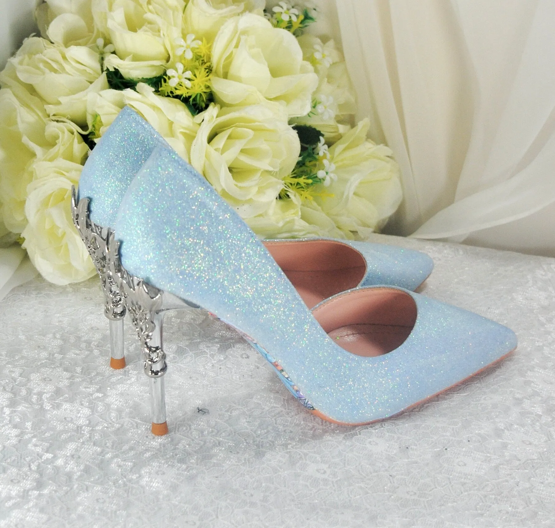 Blue Shimmer WEDDING SHOES