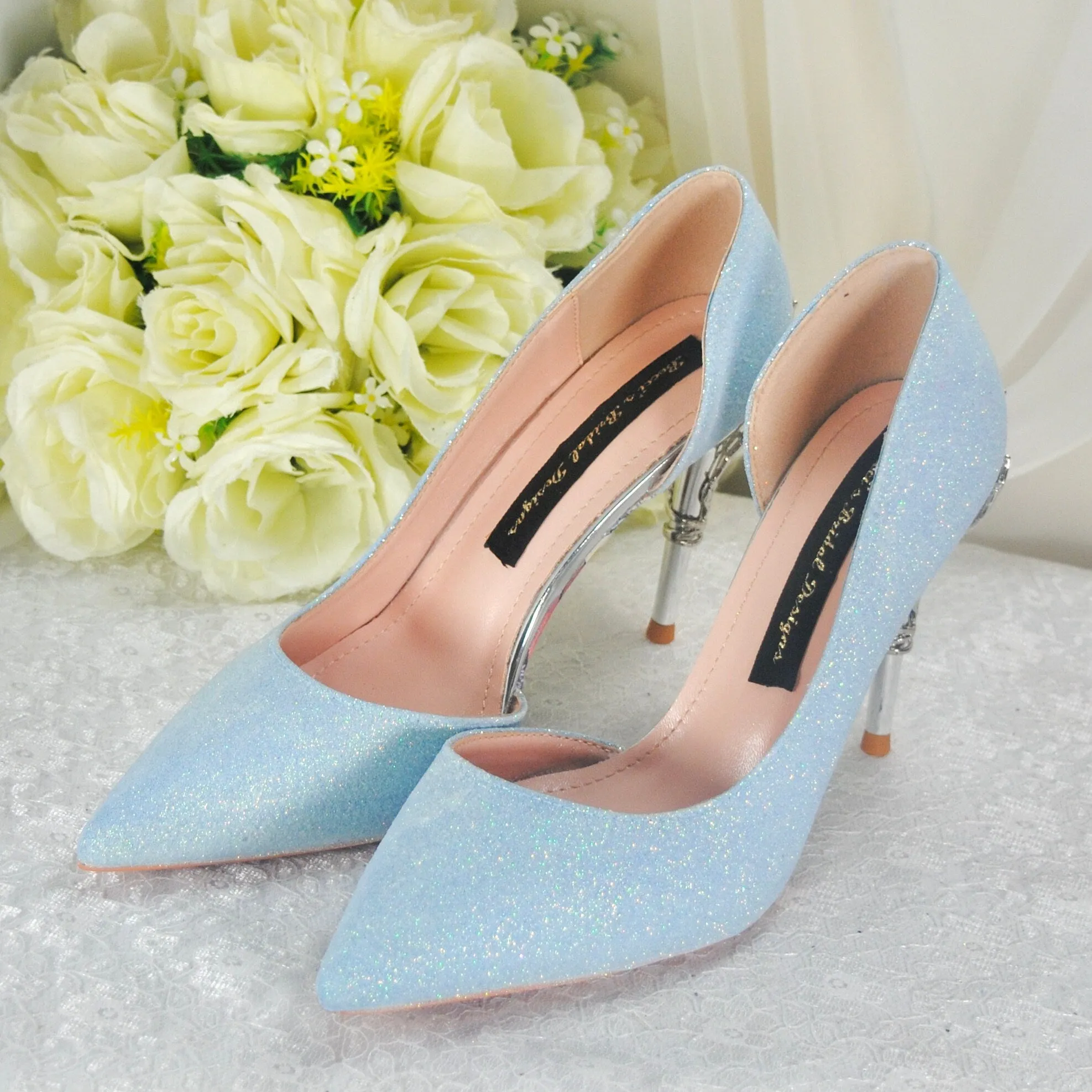 Blue Shimmer WEDDING SHOES