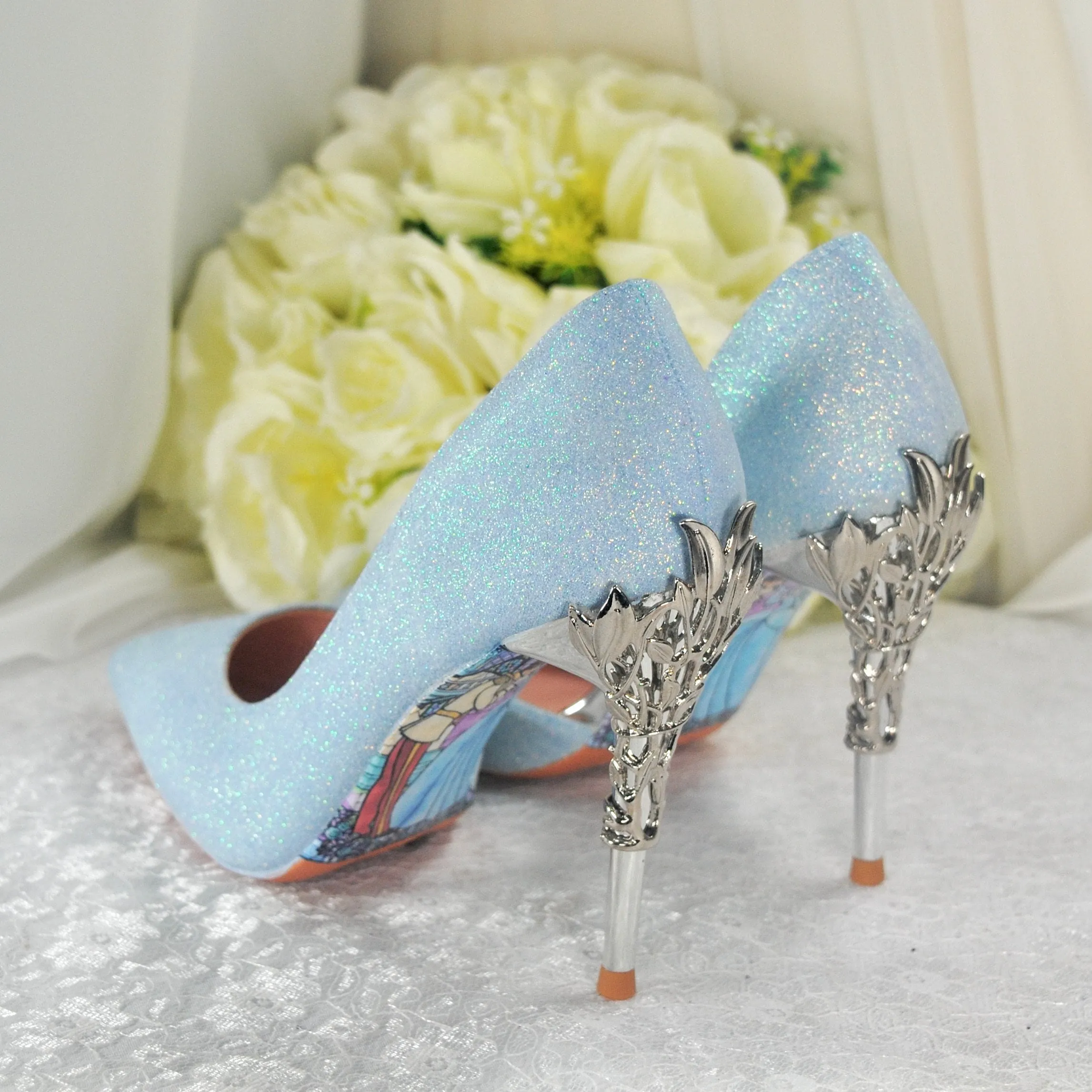 Blue Shimmer WEDDING SHOES