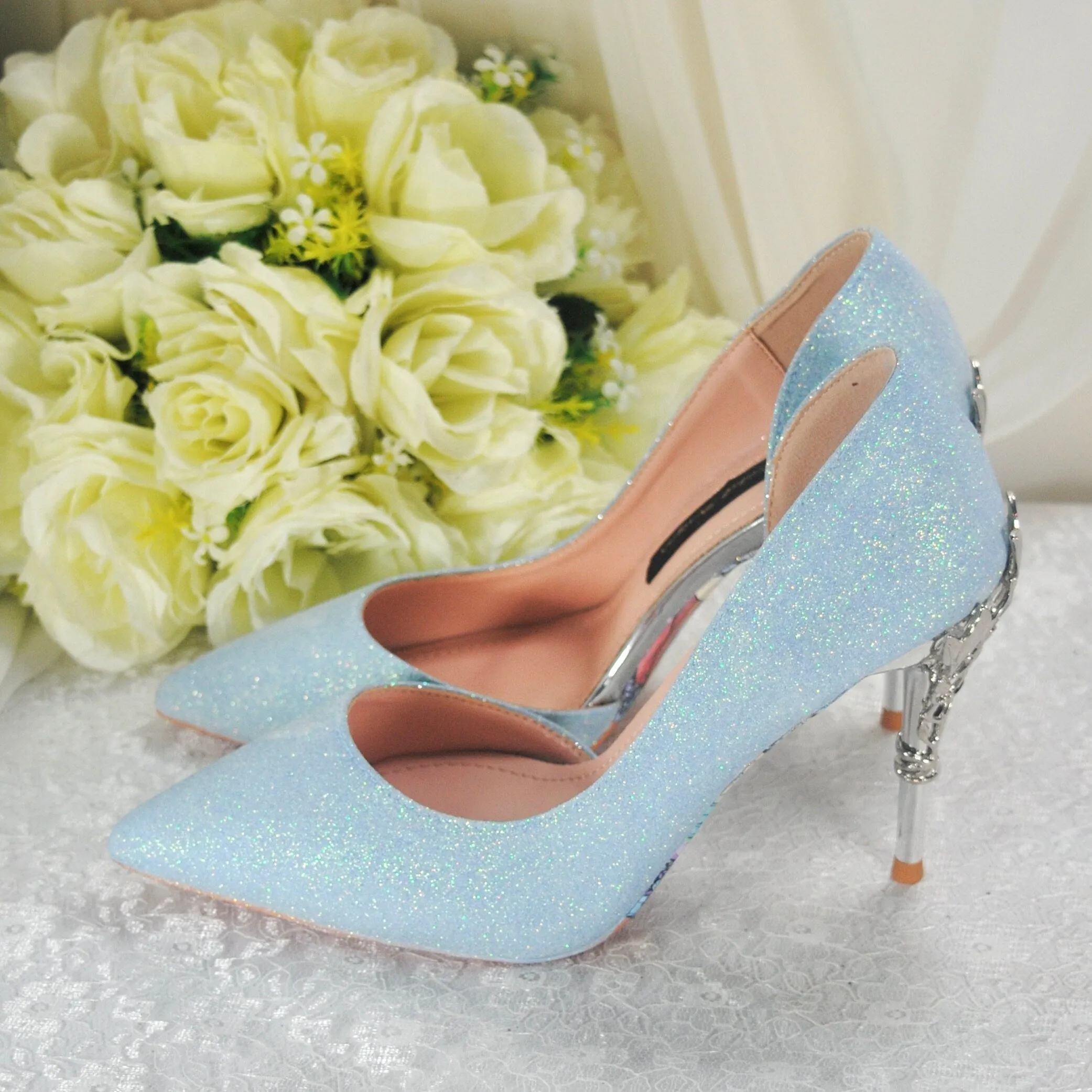 Blue Shimmer WEDDING SHOES