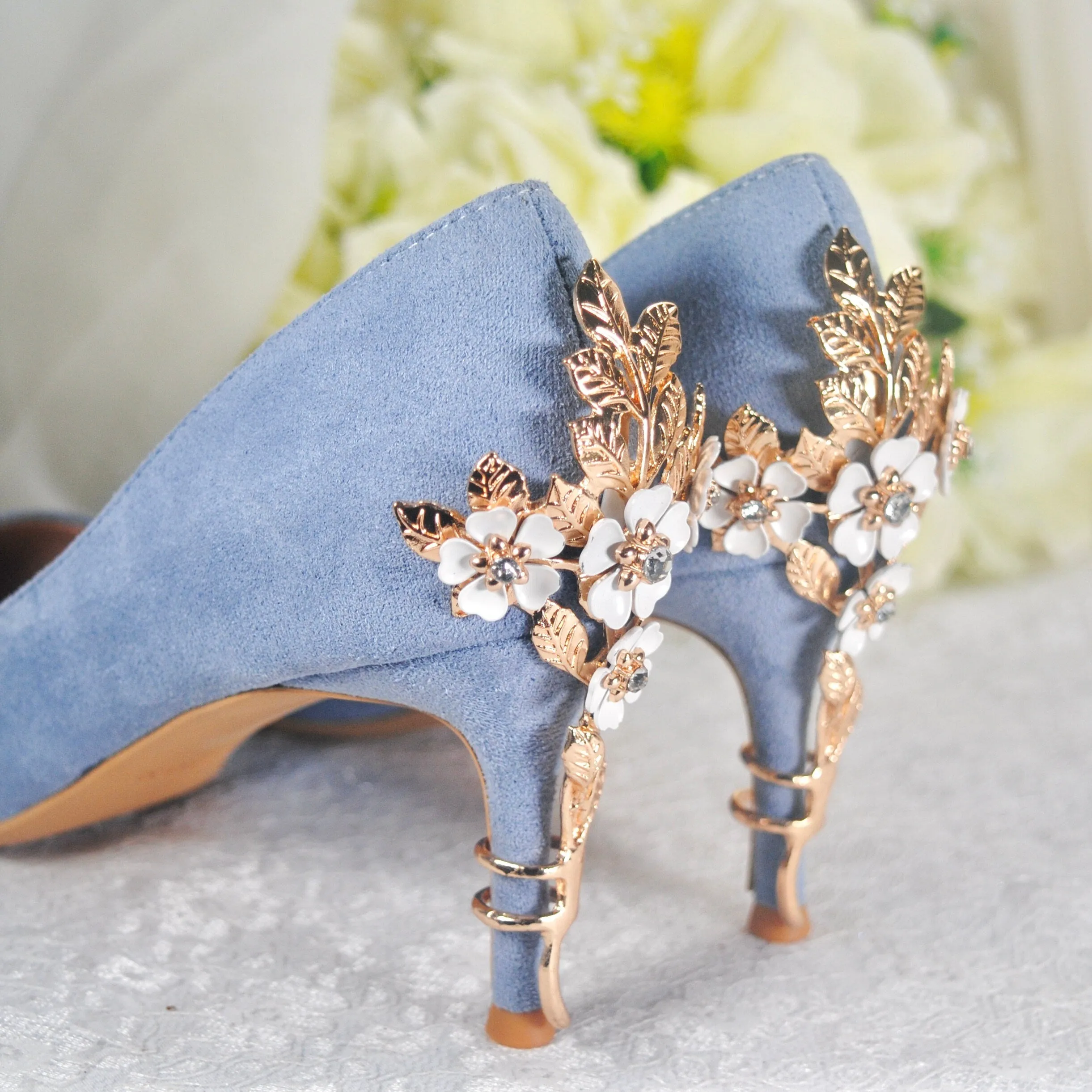 Blue Suede 8cm UK6/US8.5