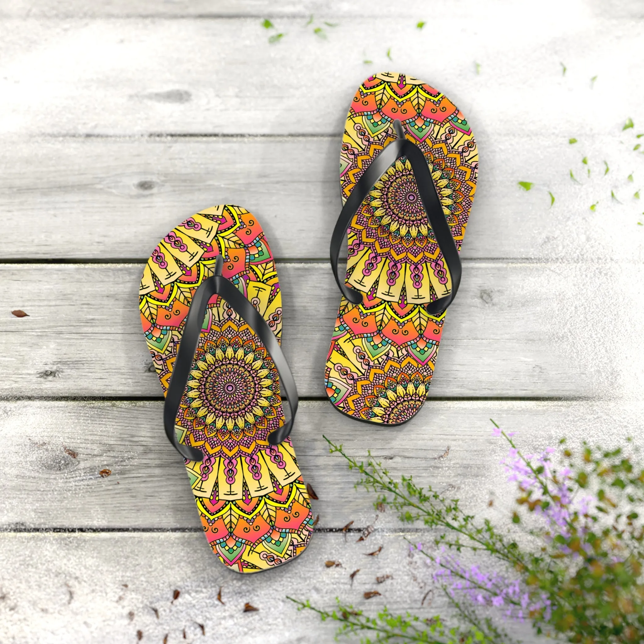 Bohemian Mandala Sandals - Colorful & Comfy
