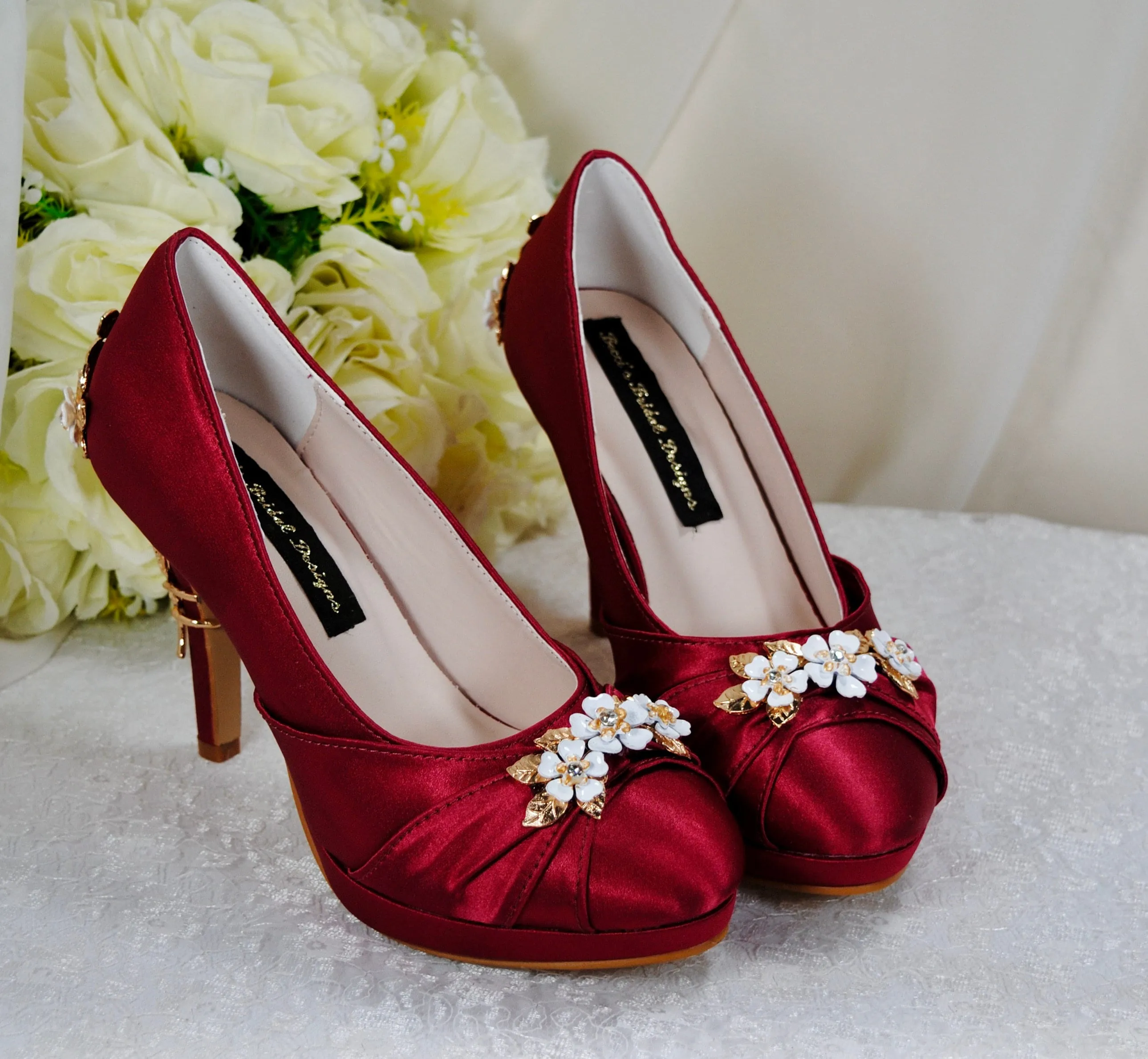 Burgundy with 'Cherry Blossom'