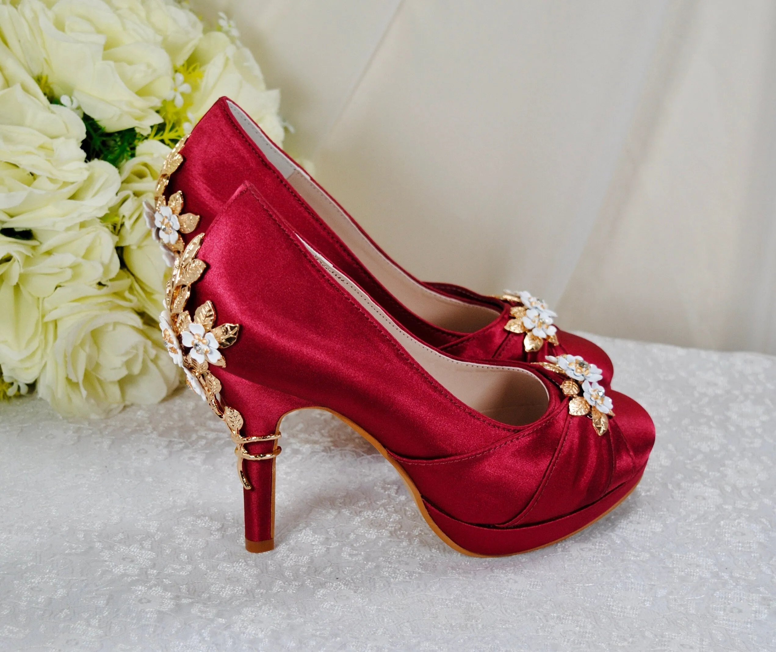 Burgundy with 'Cherry Blossom'