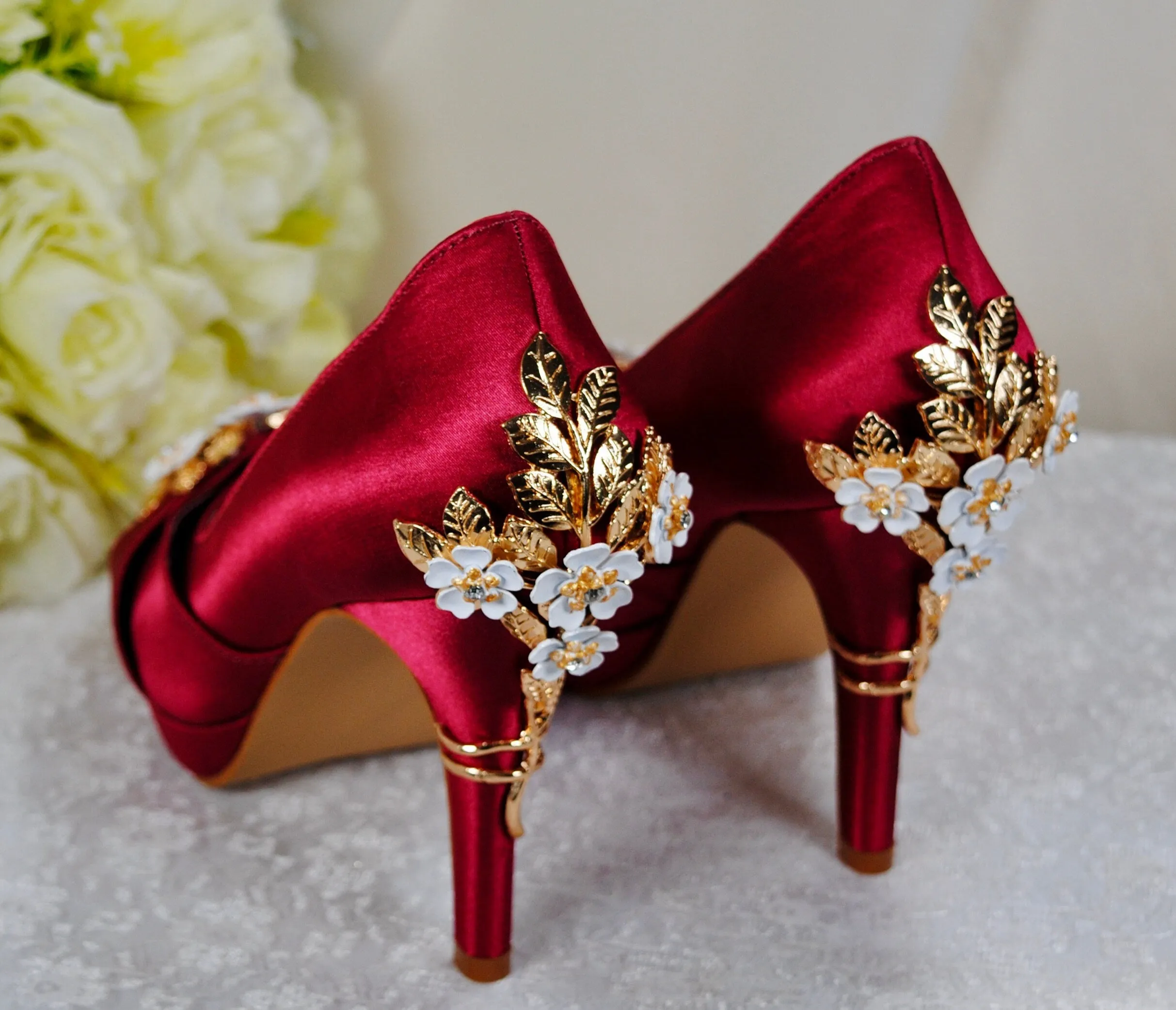 Burgundy with 'Cherry Blossom'