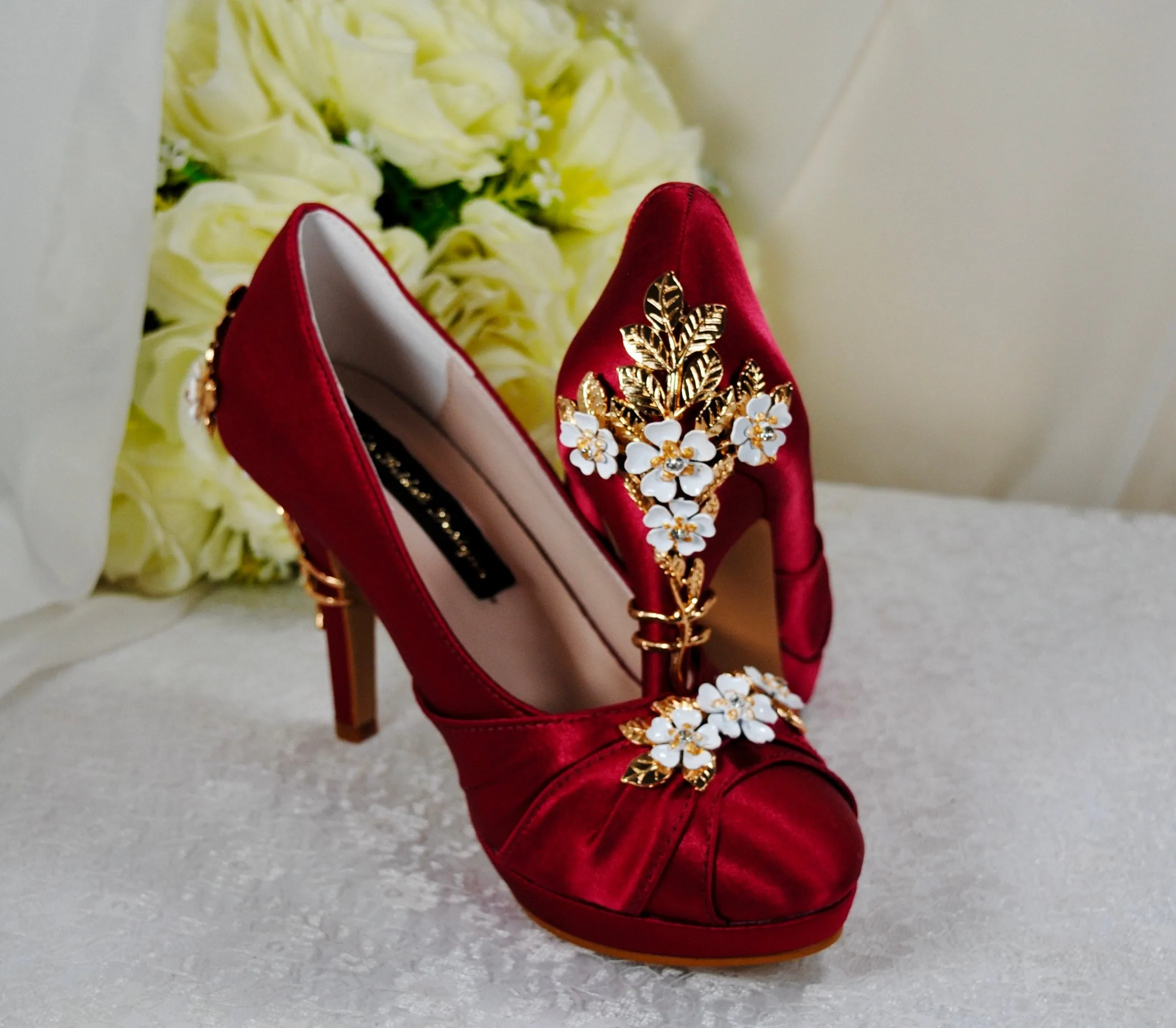 Burgundy with 'Cherry Blossom'