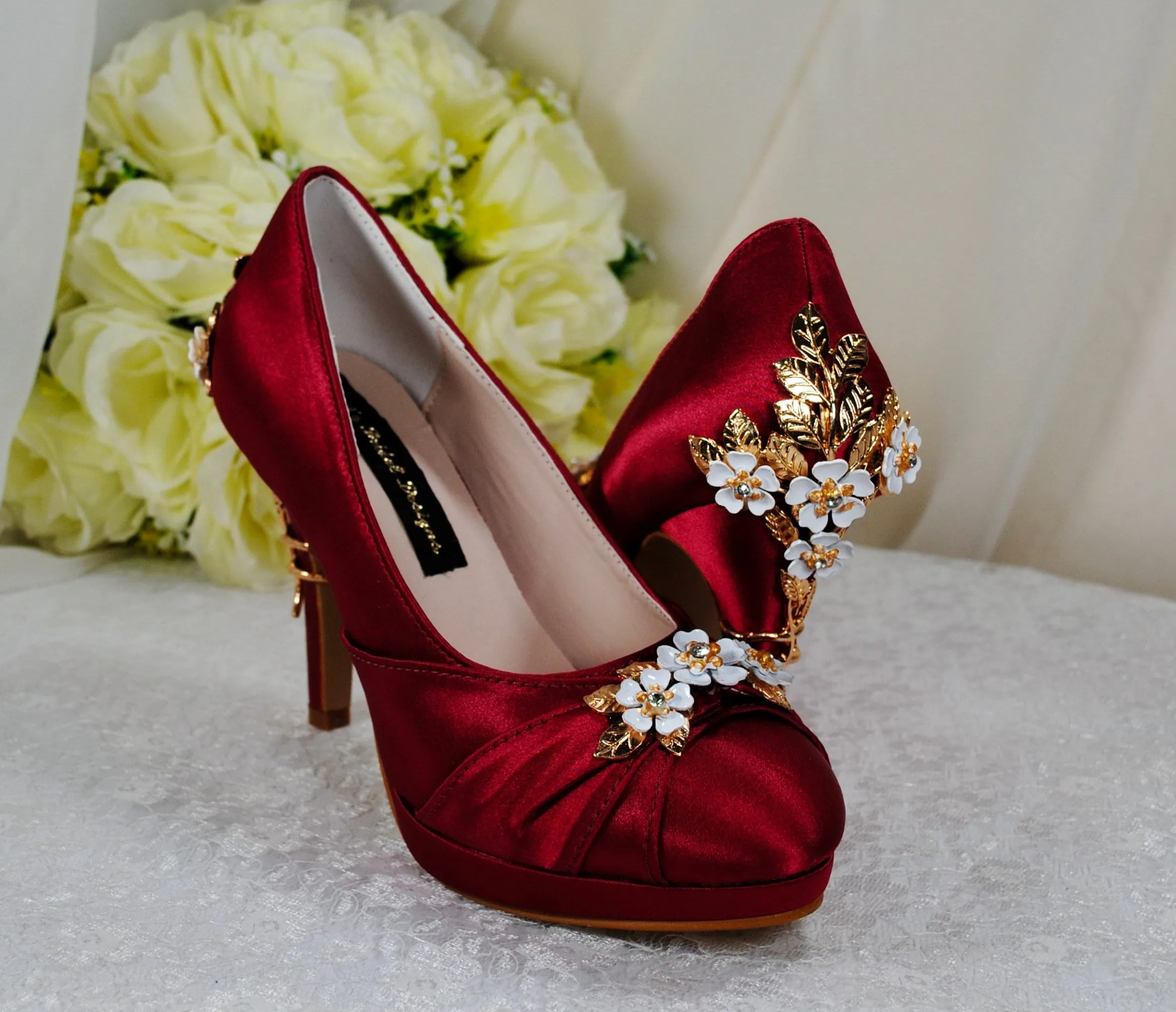 Burgundy with 'Cherry Blossom'