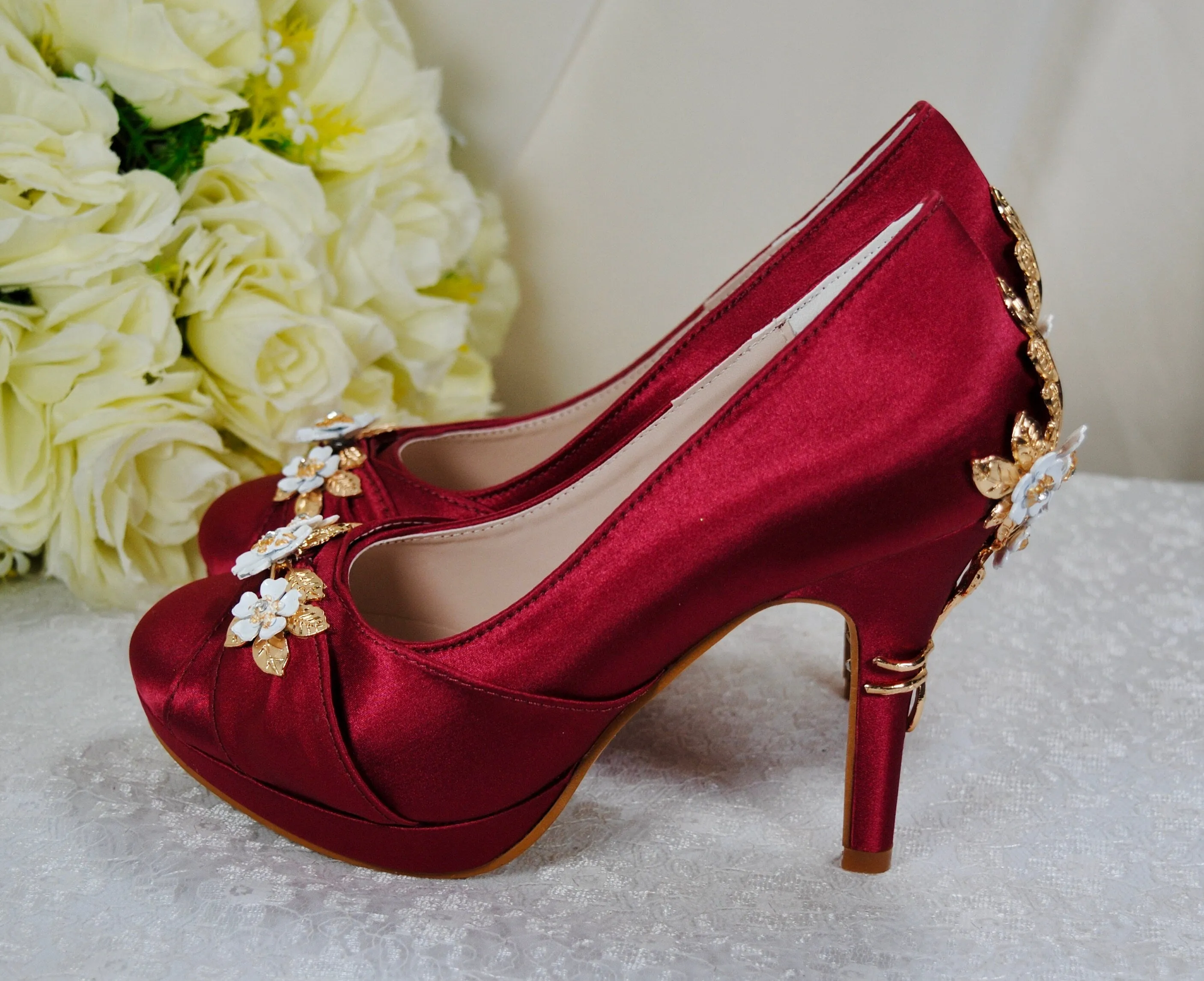 Burgundy with 'Cherry Blossom'