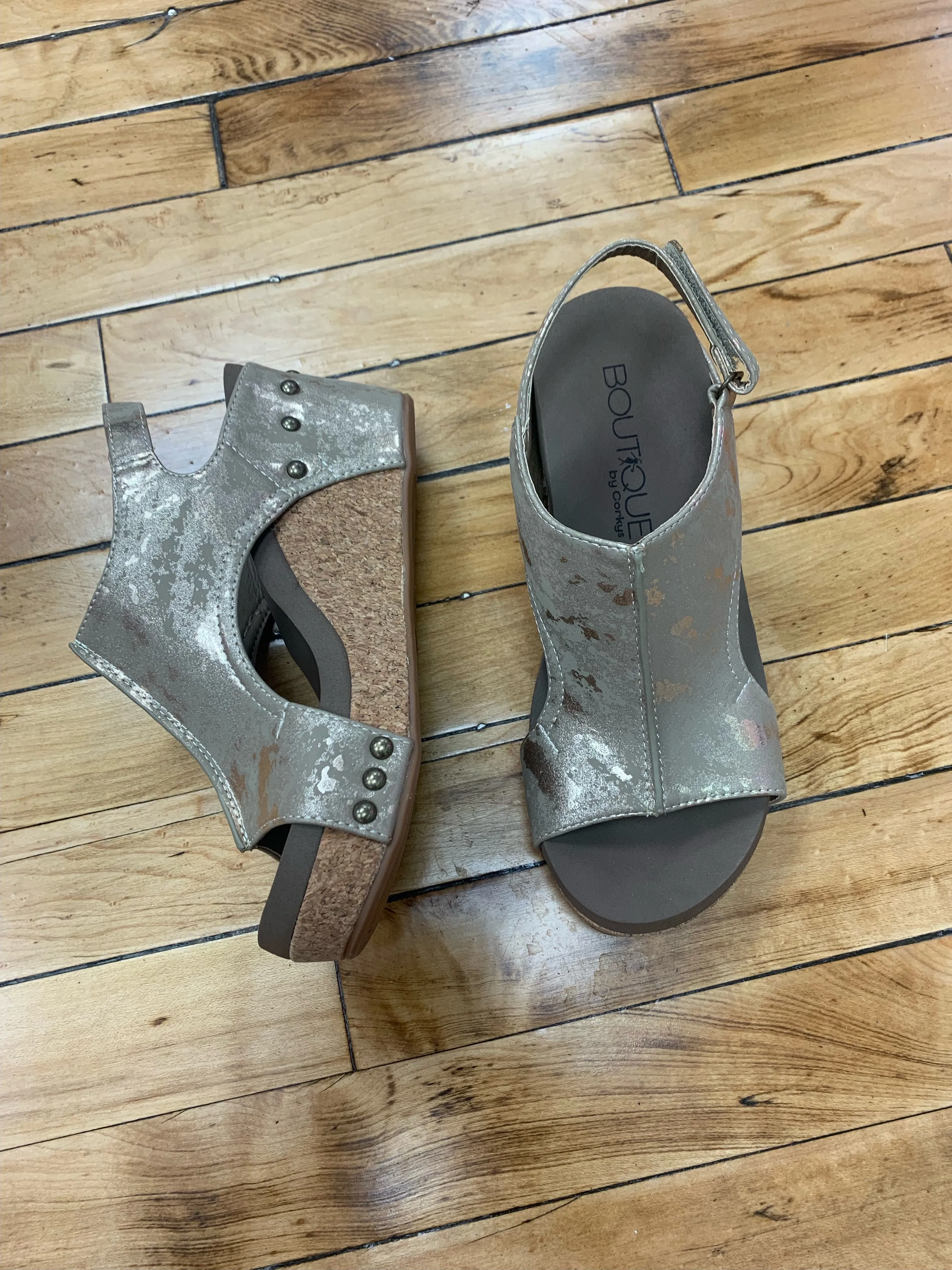 Carley Sandals - Taupe Metallic