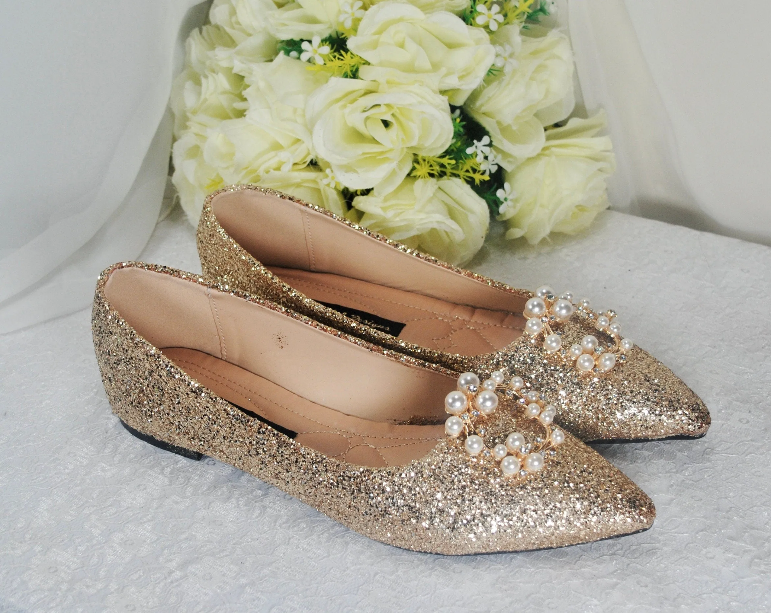 Champagne Bridal Flats
