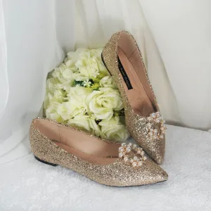 Champagne Bridal Flats