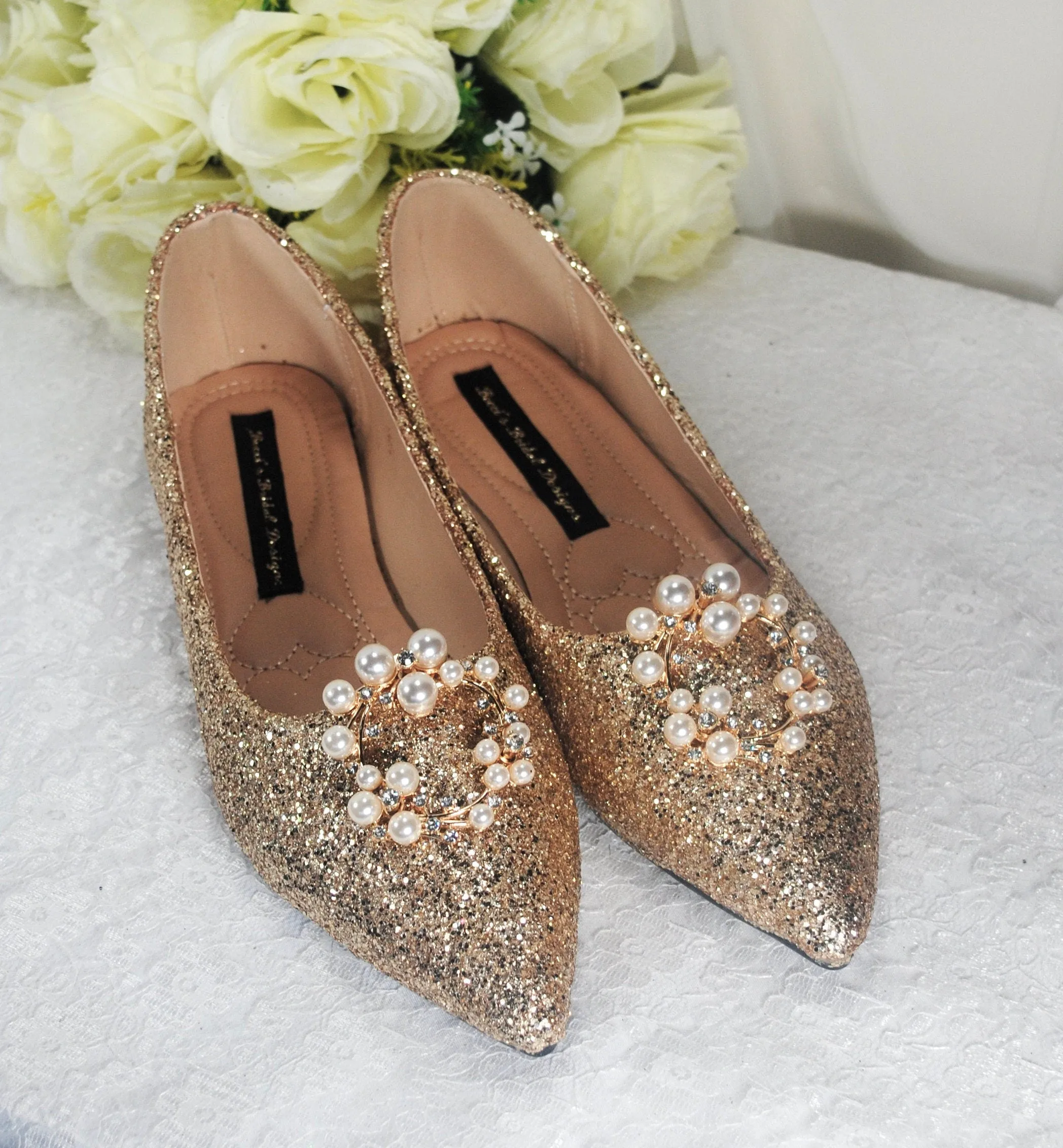 Champagne Bridal Flats
